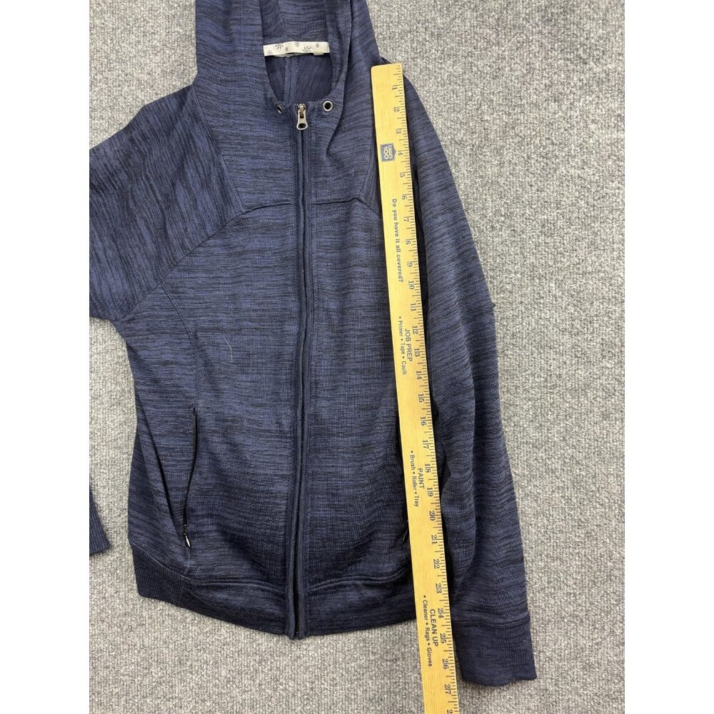 Athleta Hoodie Jacket‎ Womens M Blue Full Zip Stretch Athletic Casual Pockets - Picture 4 of 6